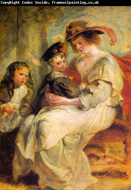 Peter Paul Rubens Helene Fourment and her Children, Claire-Jeanne and Francois